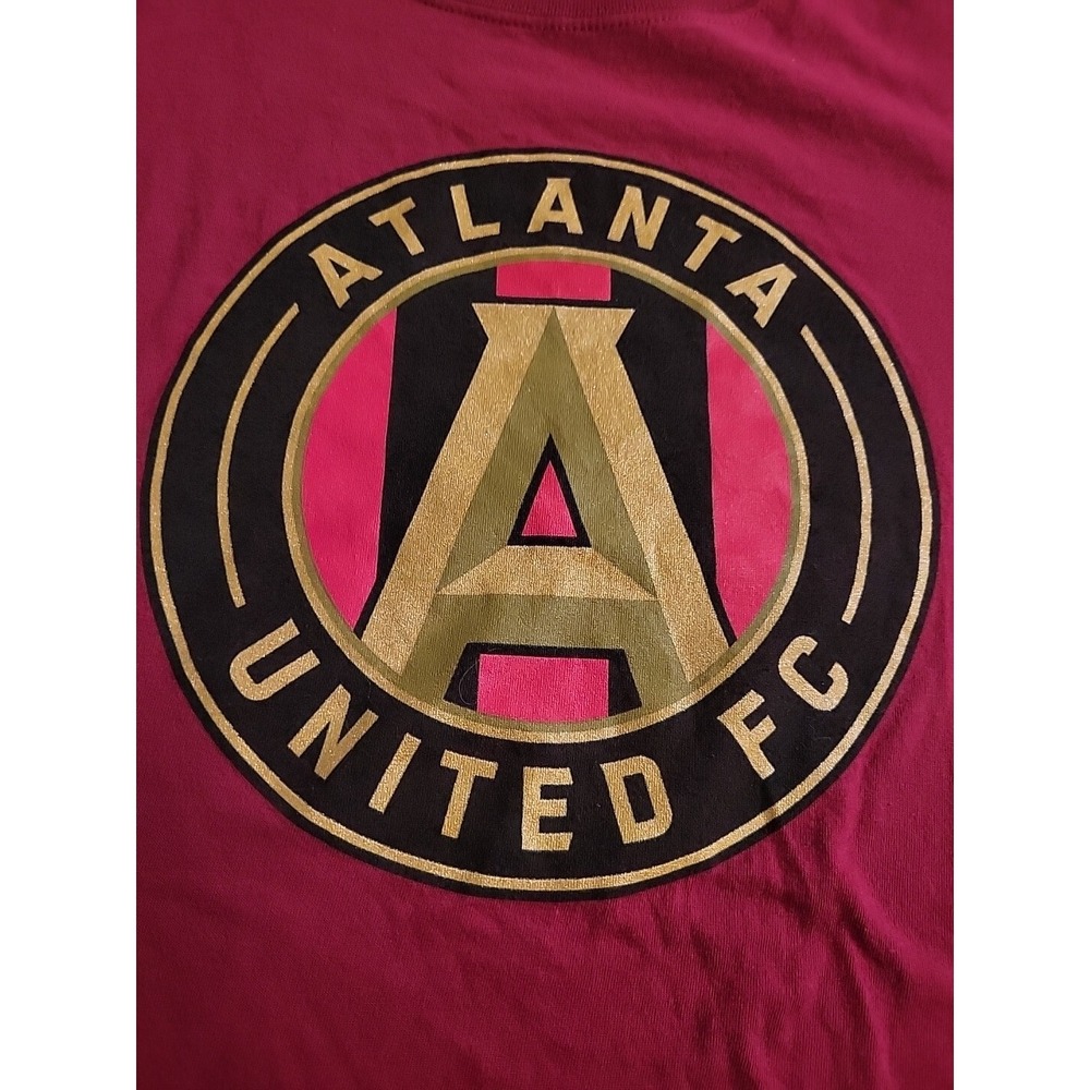 Atlanta United FC MLS Soccer Maroon Short Sleeve T-Shirt Men's Medium